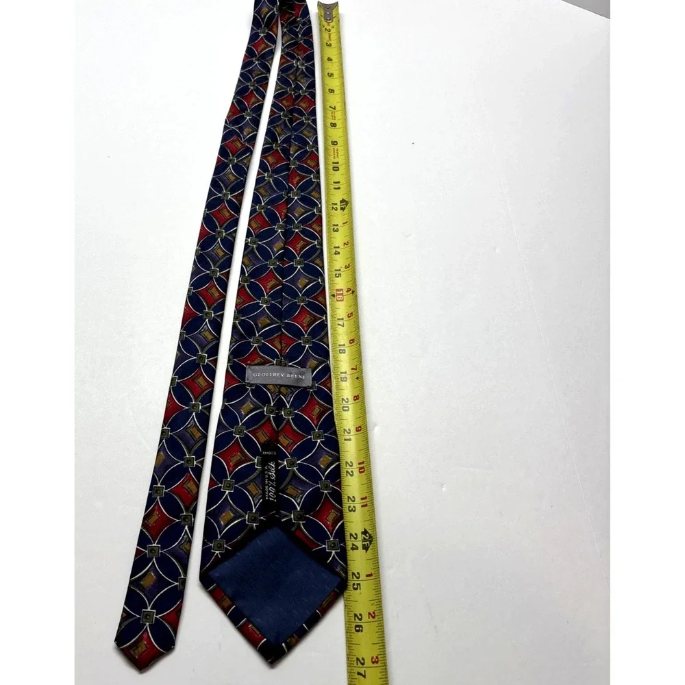 Geoffrey Beene Men 100% Silk Traditional Neck Tie‎ Multicolor